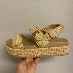 Women’s Platform Raffia Sandals